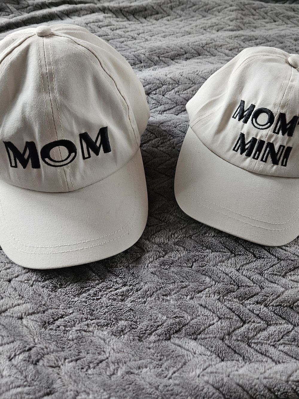 Mom and Mini Matching Cream Baseball Caps – Set for Kids & Parent